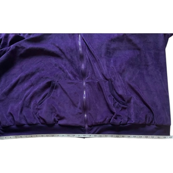 Woman Within 2 Piece Purple Velour Pant Set Size 5X - Picture 10 of 11